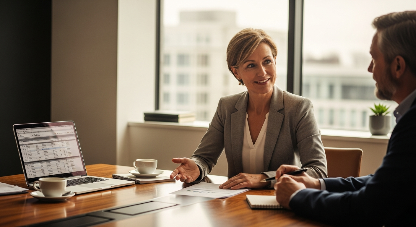 Paybar payroll consultant working with a client